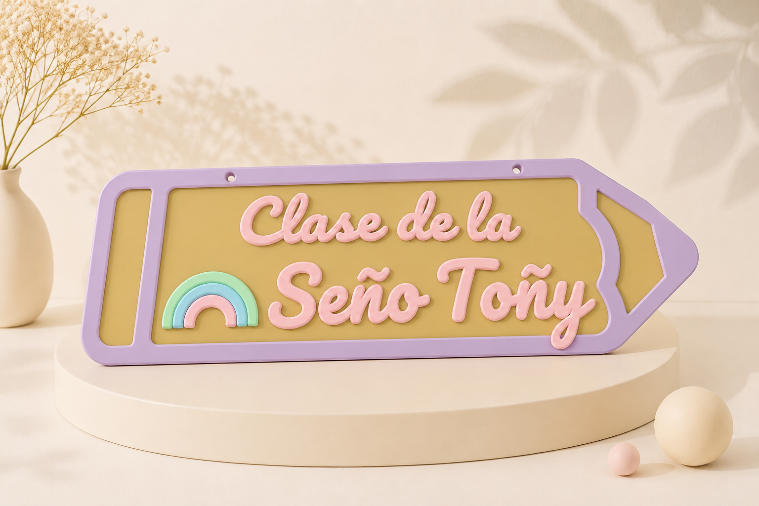 Cartel de seño/profe